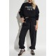 Bluza FEAR OF GOD, Essentials BLACK Sweatshirt with embroidered logo - 192SP257830FWJETBLACK
