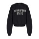 Bluza FEAR OF GOD, Essentials BLACK Sweatshirt with embroidered logo - 192SP257830FWJETBLACK
