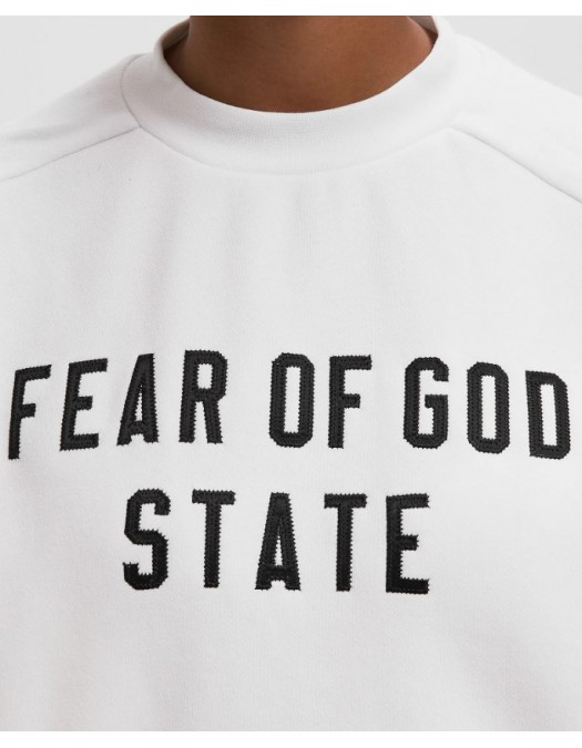 Bluza FEAR OF GOD, EssentialsWMNS FLEECE RAGLAN CREWNECK - 192SP257834FWBRIGHTWHITE