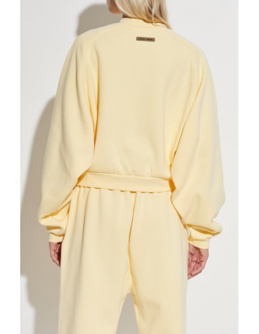 Bluza FEAR OF GOD, Essentials YELLOW Sweatshirt with embroidered logo - 192SP257838FWGARDENYELLOW
