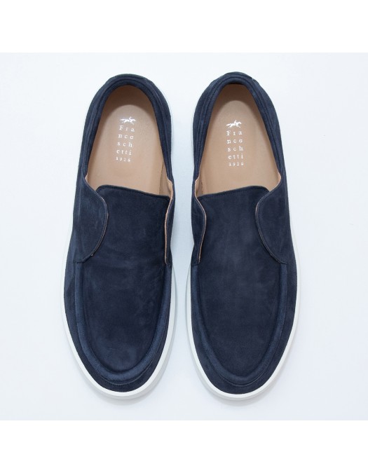Laofers FRANCESCHETTI, Bleumarin,Leather - 225903226950501
