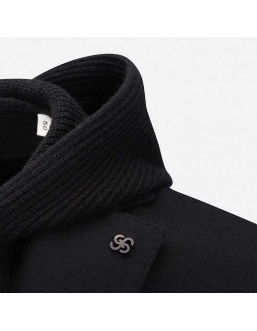 Jacheta GRAN SASSO, Blazer Jacket Flanel With Hoodie - Black - 2313351320099 Jacheta GRAN SASSO, Blazer Jacket Flanel With Hoodie - Black - 2313351320099