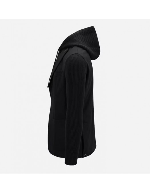 Jacheta GRAN SASSO, Blazer Jacket Flanel With Hoodie - Black - 2313351320099 Jacheta GRAN SASSO, Blazer Jacket Flanel With Hoodie - Black - 2313351320099