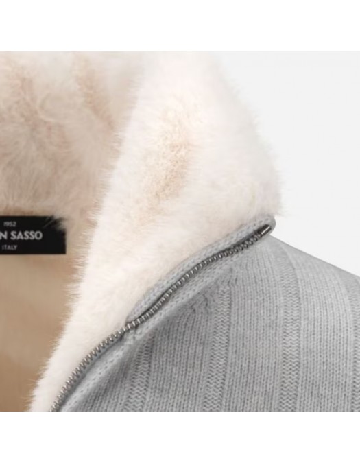 Jacheta GRAN SASSO, Jacket in cashmere and faux fur - 2314615567044 Jacheta GRAN SASSO, Jacket in cashmere and faux fur - 2314615567044