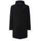 PALTON CORNELIANI, Black stretch technical fabric coat with detachable vest - 2615672612503020