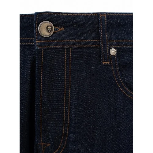 BLUGI CORNELIANI, Clasic Slim-fit Denim Pants, Bleumarin