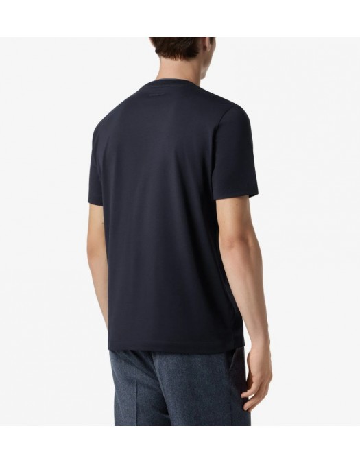 TRICOU CORNELIANI, Navy blue crew neck cotton - 26G5712625022001 TRICOU CORNELIANI, Navy blue crew neck cotton - 26G5712625022001