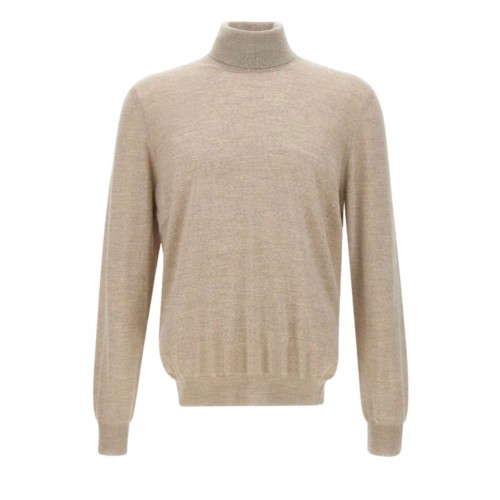 Pulover GRAN SASSO, Cu guler inalt, Bej, Cashmere Pulover GRAN SASSO, Cu guler inalt, Bej, Cashmere