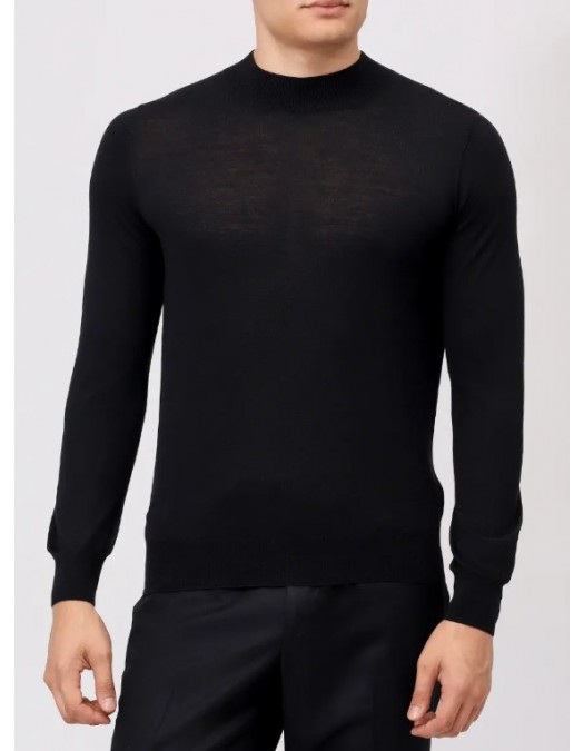 Pulover GRAN SASSO, la baza gatului, Negru - 4515414790099