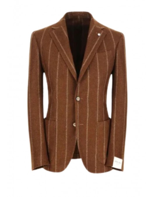 Sacou L.B.M 1911, Slim Fit, Triped Pattern Design, Brown - 4552132888