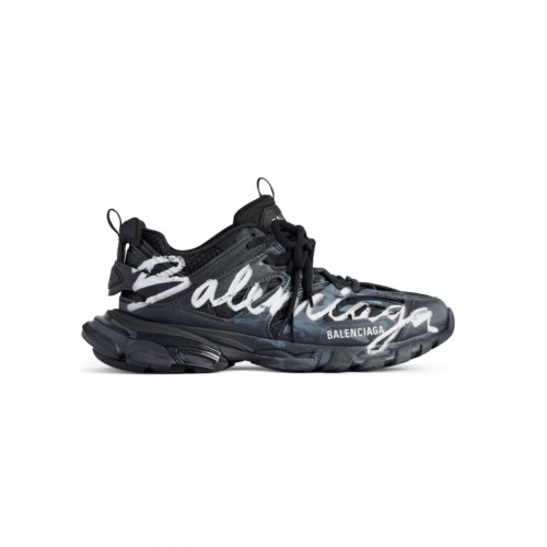 Sneakers BALENCIAGA, Men's Track Signature Sneaker in Black/white Sneakers BALENCIAGA, Men's Track Signature Sneaker in Black/white