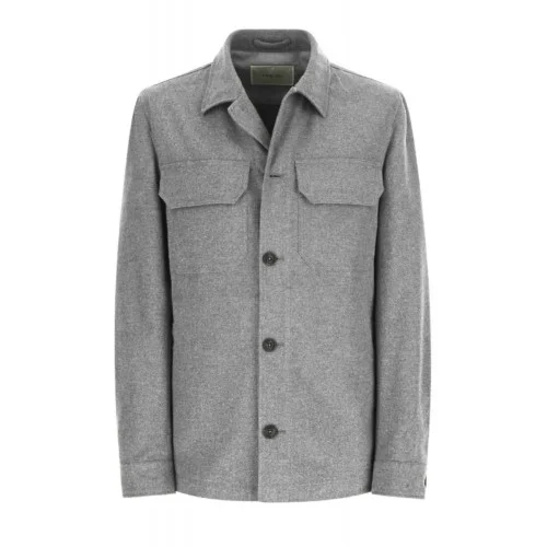 Jacheta L.B.M 1911, Overshirt in a light gray melange