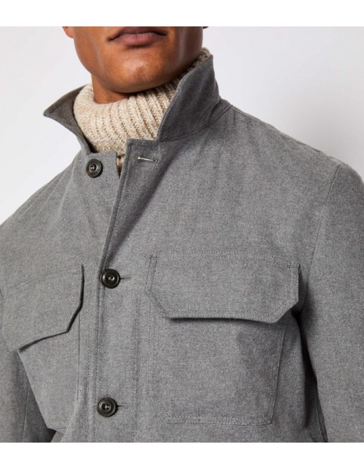 Jacheta L.B.M 1911, Overshirt in a light gray melange - 5451842890 Jacheta L.B.M 1911, Overshirt in a light gray melange - 5451842890