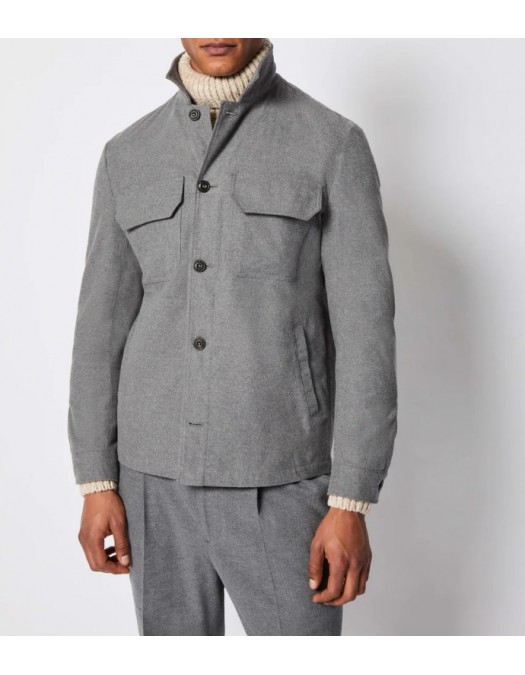 Jacheta L.B.M 1911, Overshirt in a light gray melange - 5451842890 Jacheta L.B.M 1911, Overshirt in a light gray melange - 5451842890