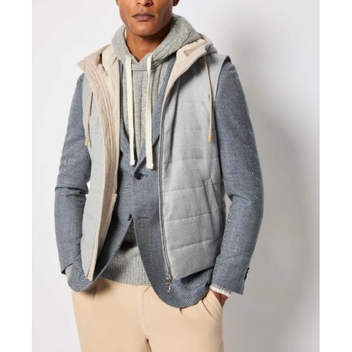 Vesta L.B.M 1911,Light gray padded gilet Vesta L.B.M 1911,Light gray padded gilet