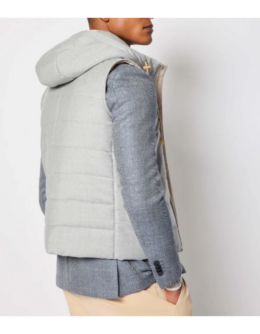 Vesta L.B.M 1911,Light gray padded gilet - 5453429364 Vesta L.B.M 1911,Light gray padded gilet - 5453429364