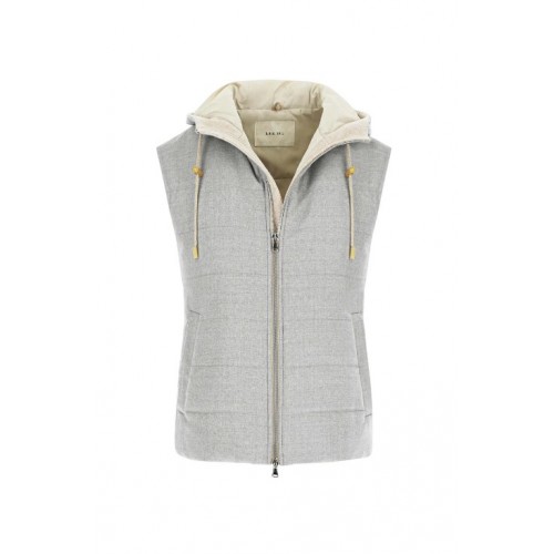 Vesta L.B.M 1911,Light gray padded gilet Vesta L.B.M 1911,Light gray padded gilet