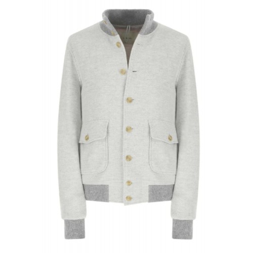 Jacheta L.B.M 1911,Bomber jacket in ice gray jersey Jacheta L.B.M 1911,Bomber jacket in ice gray jersey