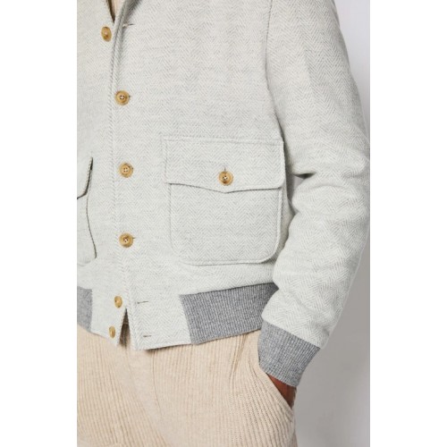 Jacheta L.B.M 1911,Bomber jacket in ice gray jersey Jacheta L.B.M 1911,Bomber jacket in ice gray jersey
