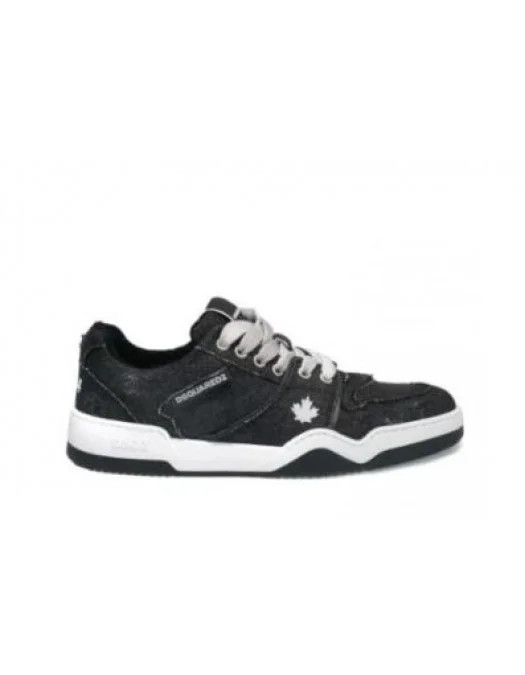 Sneakers DSQUARED2, Spiker, Vintage Denim, Low Top, Black - SNM0405101081912124