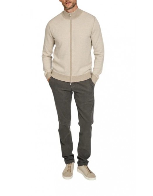 JACHETA GRAN SASSO, Wool, Full Zip, Beige - 5711414241018