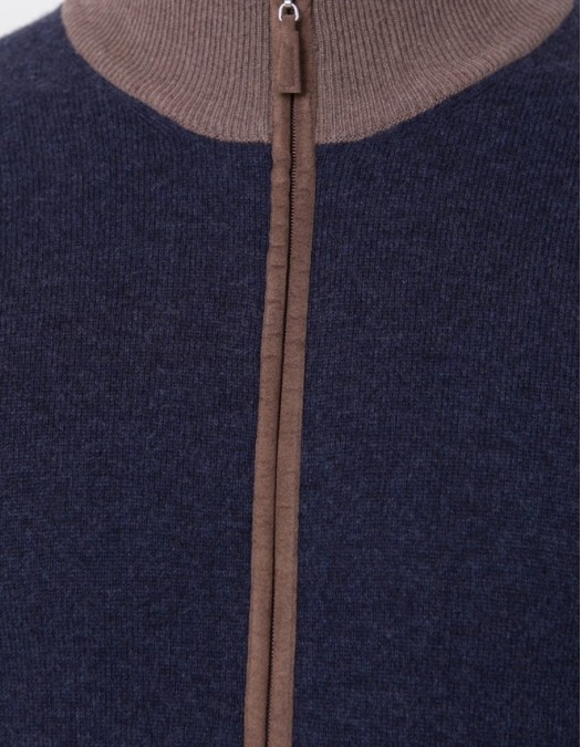 Cardigan GRAN SASSO, Blue cardigan Full Zip - 5510619669589 Cardigan GRAN SASSO, Blue cardigan Full Zip - 5510619669589