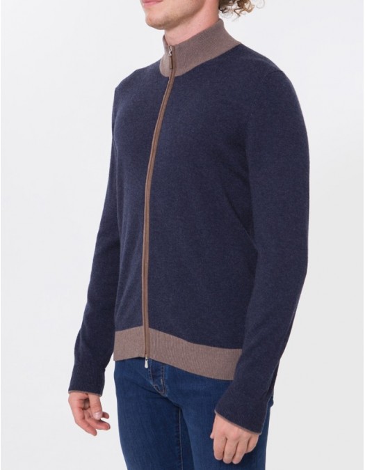 Cardigan GRAN SASSO, Blue cardigan Full Zip - 5510619669589 Cardigan GRAN SASSO, Blue cardigan Full Zip - 5510619669589