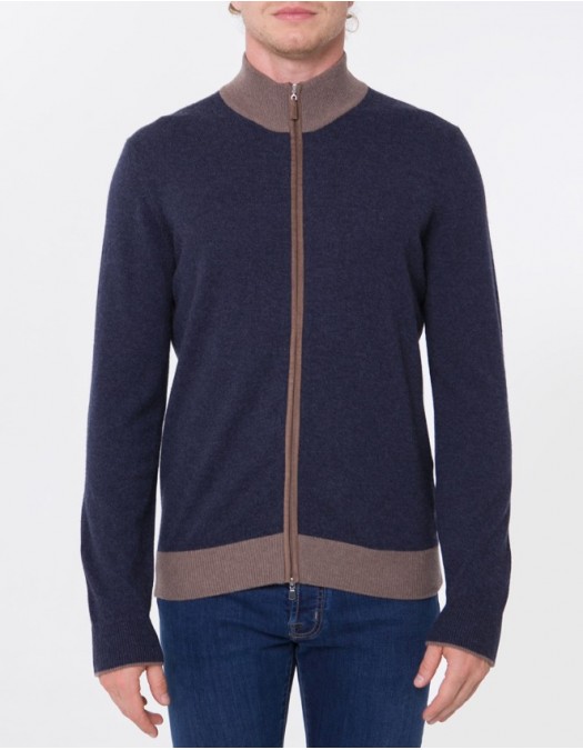 Cardigan GRAN SASSO, Blue cardigan Full Zip - 5510619669589 Cardigan GRAN SASSO, Blue cardigan Full Zip - 5510619669589