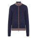 Cardigan GRAN SASSO, Blue cardigan Full Zip - 5510619669589 Cardigan GRAN SASSO, Blue cardigan Full Zip - 5510619669589