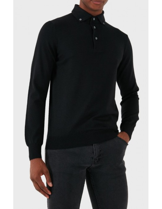 Bluza GRAN SASSO, Slim fit, Black - 5716314293099 Bluza GRAN SASSO, Slim fit, Black - 5716314293099