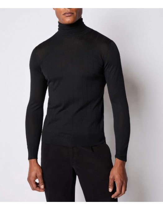 Pulover L.B.M 1911,Ribbed turtleneck sweater in black - 5950126351 Pulover L.B.M 1911,Ribbed turtleneck sweater in black - 5950126351