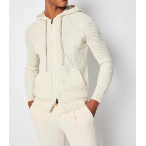 Hanorac L.B.M 1911,Ivory knit hoodie Hanorac L.B.M 1911,Ivory knit hoodie
