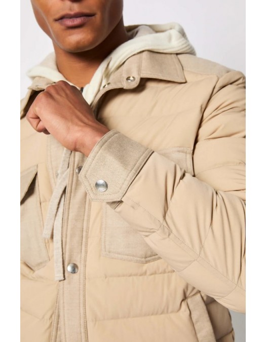 Geaca L.B.M 1911, Beige padded shirt jacket - 5950939403