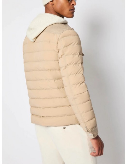 Geaca L.B.M 1911, Beige padded shirt jacket - 5950939403
