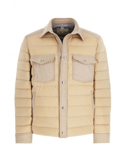 Geaca L.B.M 1911, Beige padded shirt jacket - 5950939403