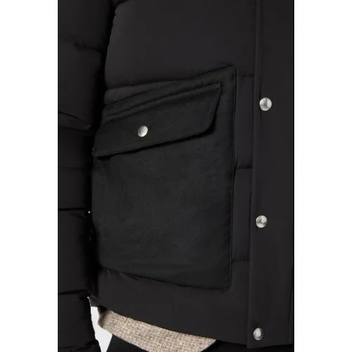 Geaca L.B.M 1911, Black padded jacket with hood