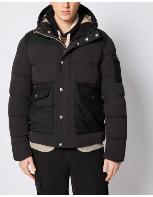 Geaca L.B.M 1911, Black padded jacket with hood - 5950949405