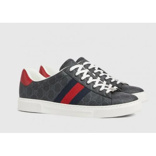 Sneakers GUCCI, Ace trainer with Web,Grey