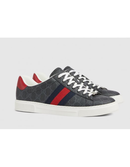 Sneakers GUCCI, Ace trainer with Web,Grey - 760775FACMZ1065