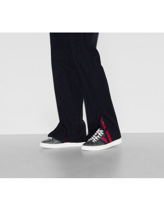 Sneakers GUCCI, Ace trainer with Web,Grey - 760775FACMZ1065