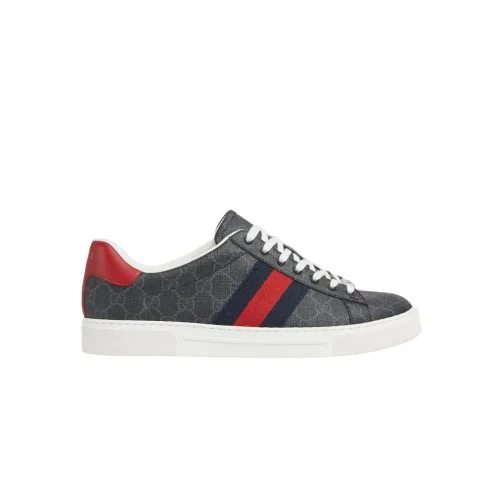 Sneakers GUCCI, Ace trainer with Web,Grey