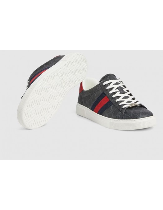 Sneakers GUCCI, Ace trainer with Web,Grey - 760775FACMZ1065