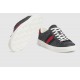 Sneakers GUCCI, Ace trainer with Web,Grey - 760775FACMZ1065