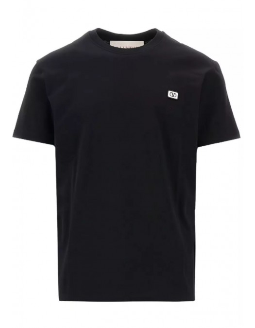 Tricou Valentino, with VLogo Patch, Regular Fit - 7V3MG10VAQ80NO Tricou Valentino, with VLogo Patch, Regular Fit - 7V3MG10VAQ80NO