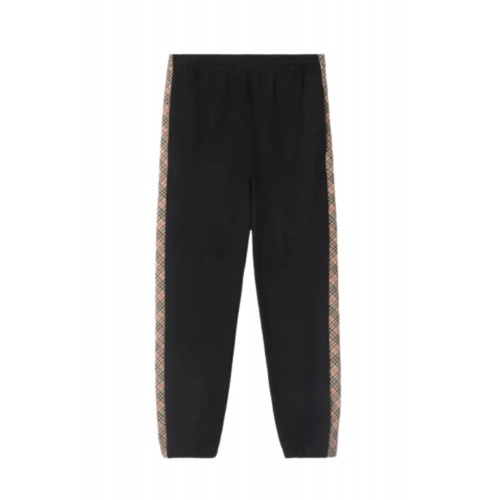Pantaloni BURBERRY, Jogger, Pattern Insert, Black Pantaloni BURBERRY, Jogger, Pattern Insert, Black