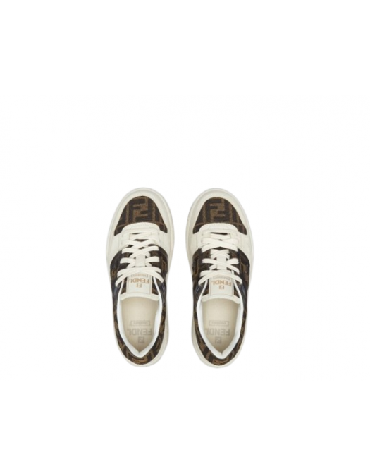 Sneakers Fendi, Match Leather Low-Top Sneakers, Brown - 8E8572AQ6IF1PYW