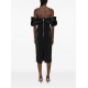 ROCHIE ELISABETTA FRANCHI, Off-shoulder ruffled midi dress - AB71456E2110