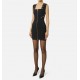 ROCHIE ELISABETTA FRANCHI, Dress in bi-elastic fabric with jewel buttons - AB80057E2110