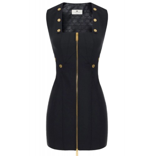 ROCHIE ELISABETTA FRANCHI, Dress in bi-elastic fabric with jewel buttons ROCHIE ELISABETTA FRANCHI, Dress in bi-elastic fabric with jewel buttons