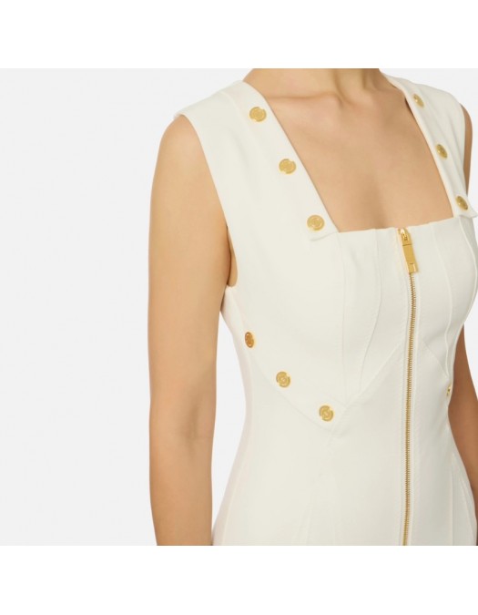 Rochie ELISABETTA FRANCHI, Dress in bi-elastic fabric with jewel buttons - AB80057E2360 Rochie ELISABETTA FRANCHI, Dress in bi-elastic fabric with jewel buttons - AB80057E2360
